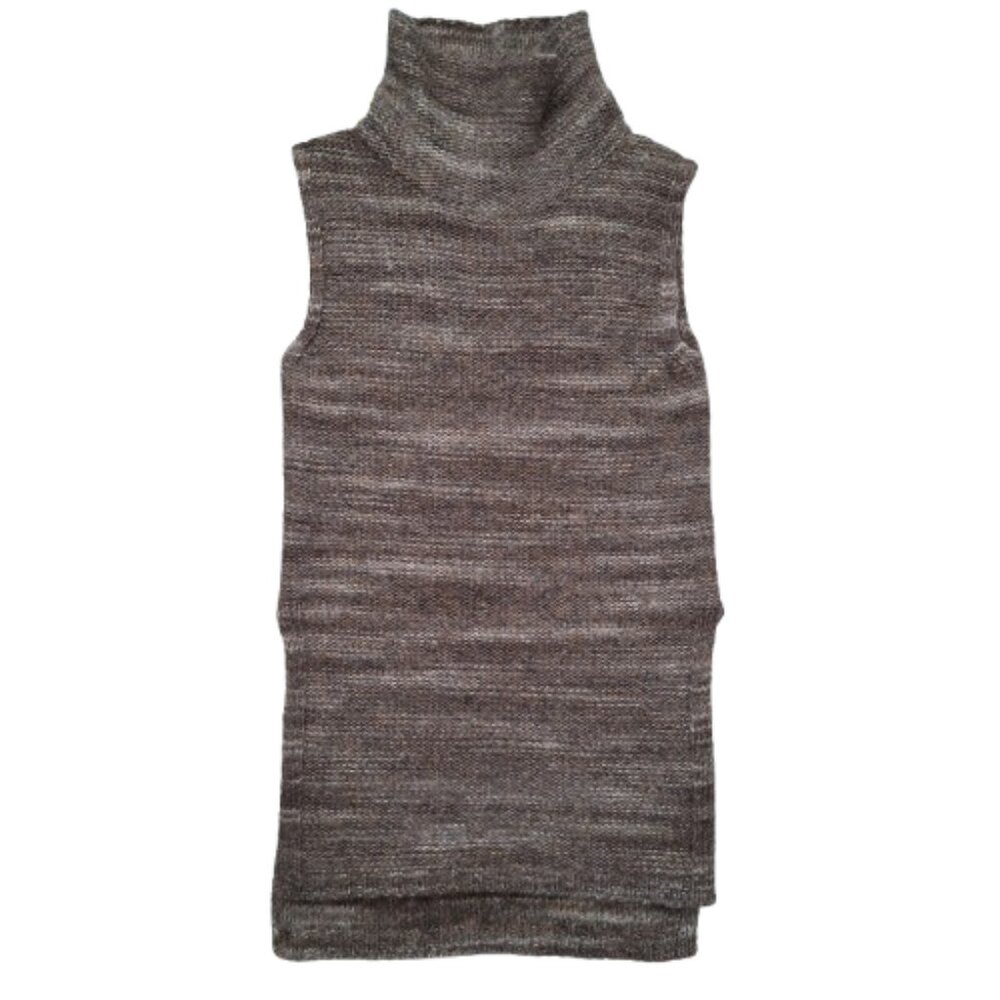 Massimo Dutti Wool Blend Sleeveless Knit Sweater Tunic